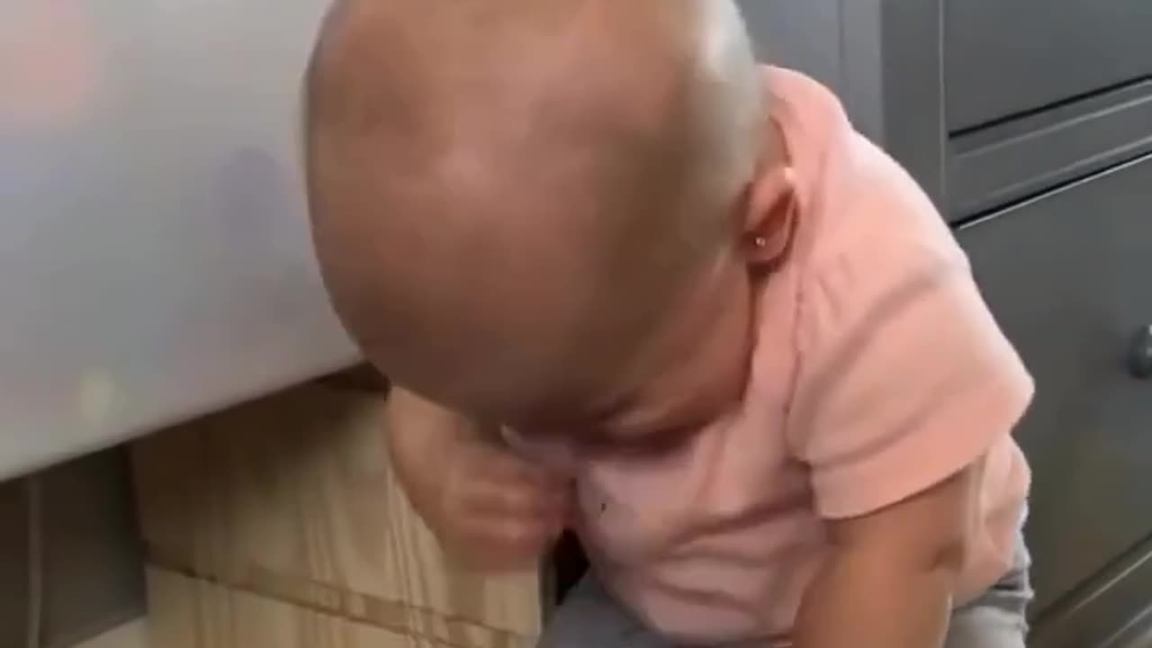 Cute baby crying