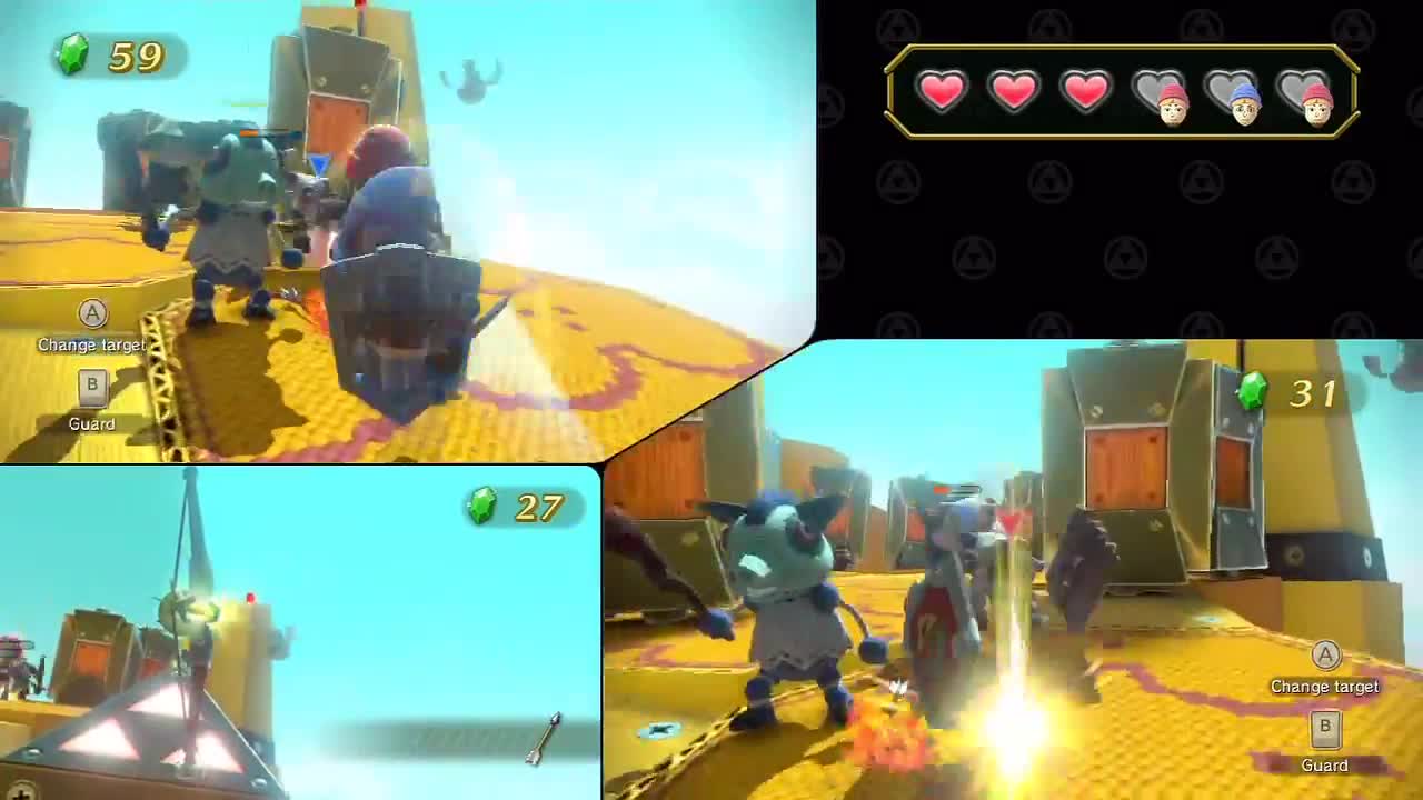 Nintendo Land - Zelda Battle Quest Three-Player Cooperative Playthrough - Levels 1-9