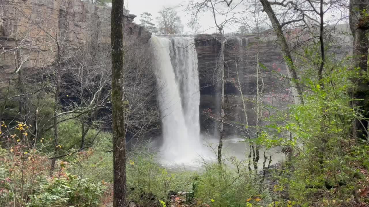 It’s Snowing at Noccalula Falls - Gadsden, Alabama