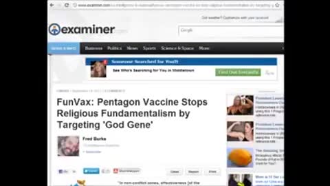 13 aprile 2015 Bill Gates presenta il progetto Funvax al pentagono