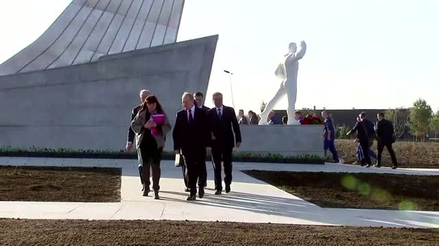 Russia's Putin visits Gagarin's landing site