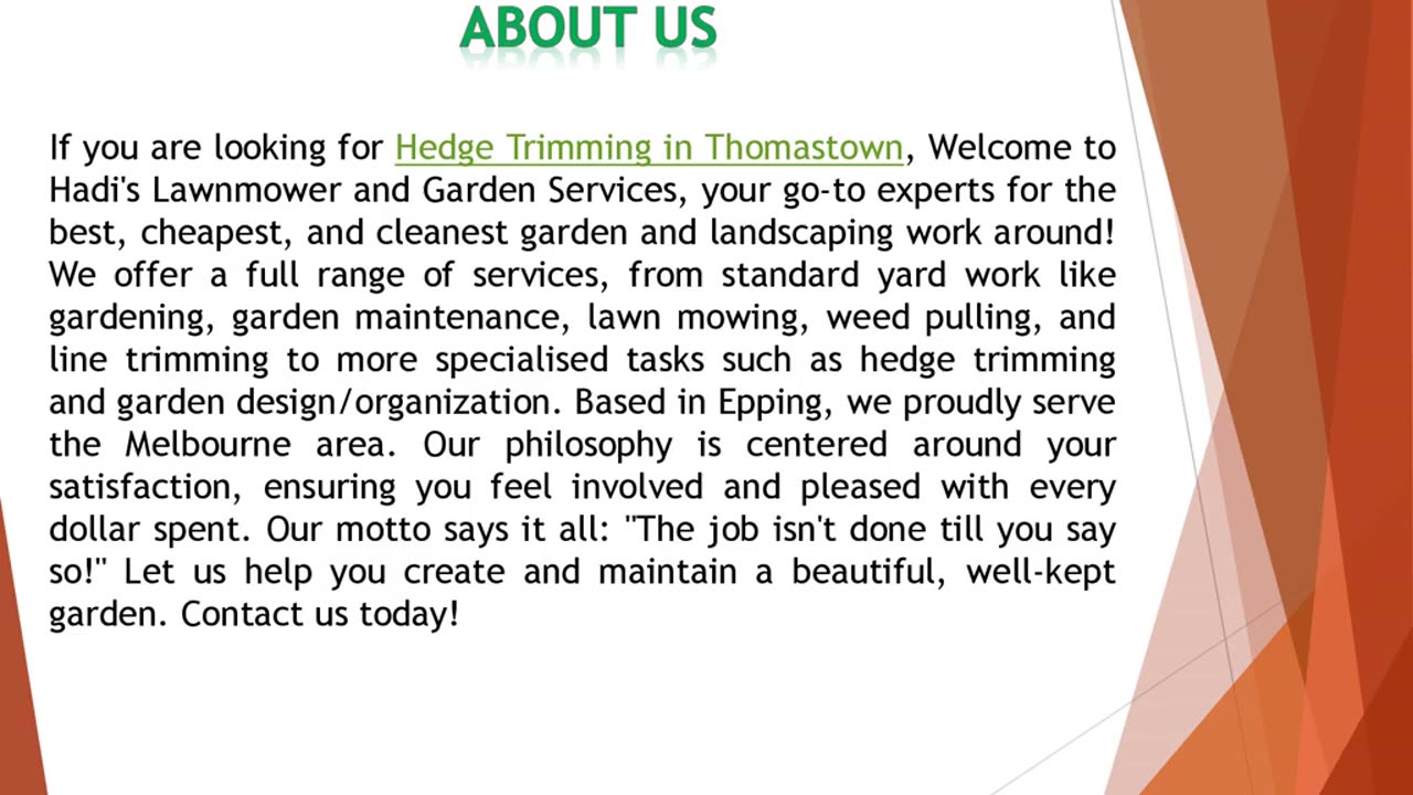 If you are looking for Hedge Trimming in Thomastown,