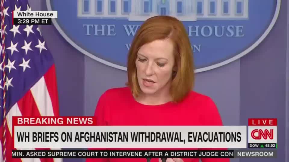 Reporter Confronts Jen Psaki on Biden's 'Inappropriate Joke' About Afghanistan