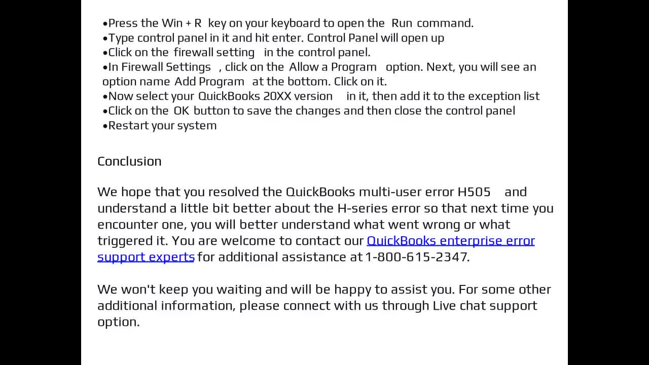 How to Troubleshoot the QuickBooks Error Code H505?