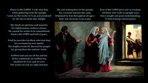 Psalm 111 "Praise to the LORD! I will extol him while gathering with the upright" - Spiritus Vitae