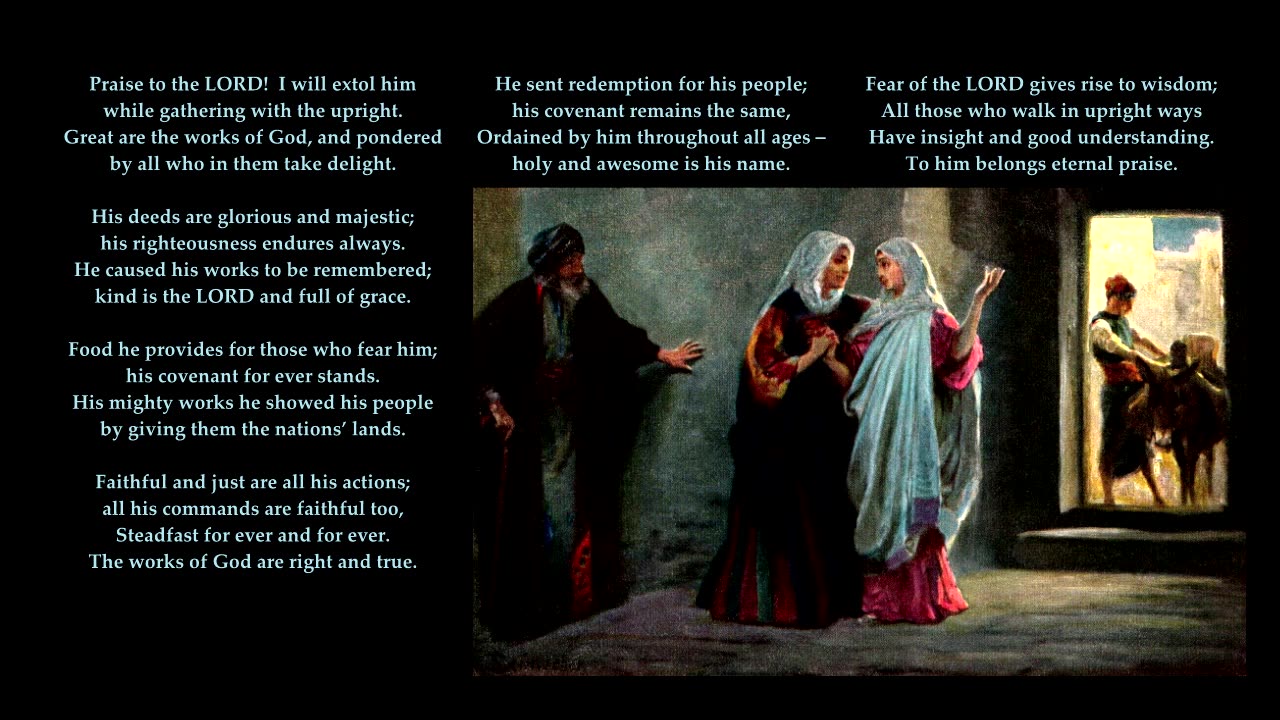 Psalm 111 "Praise to the LORD! I will extol him while gathering with the upright" - Spiritus Vitae