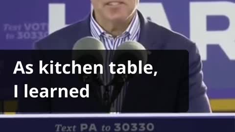 As a kitchen table he learned