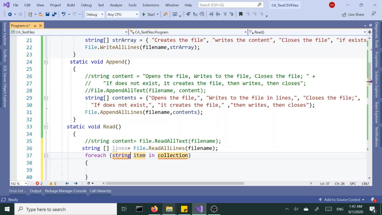 C# Text Files | Part-2