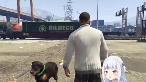 Gura GTA Dog Chop cutscene