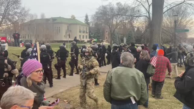 BLM Marching with shields & Weapons