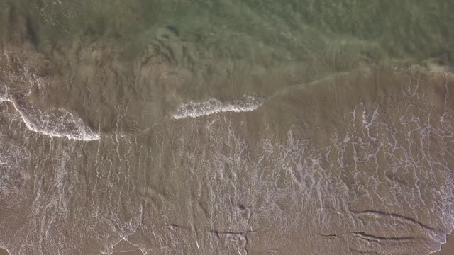 Drone View of the Ocean Waves Splashing stock video