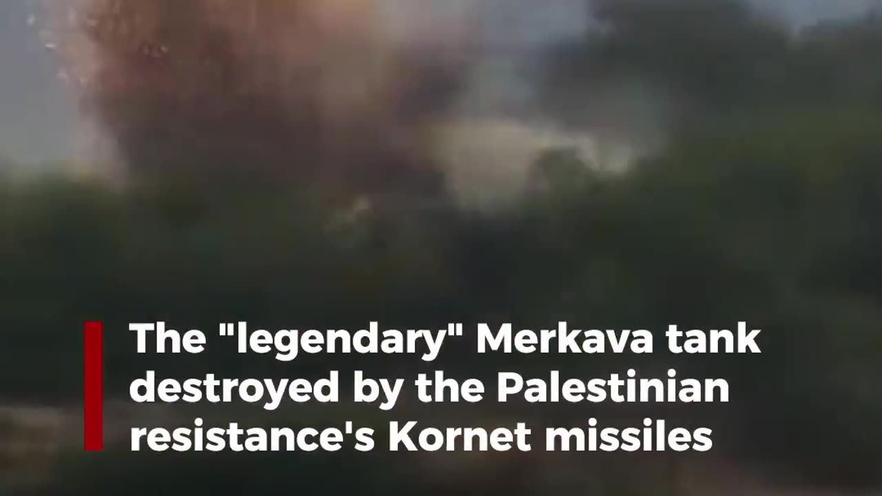 Palestinians Uses Kornet Missiles On Merkava Tanks