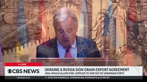 Russia, Ukraine sign UN agreements to free up Ukrainian grain exports; US announces $270M aid