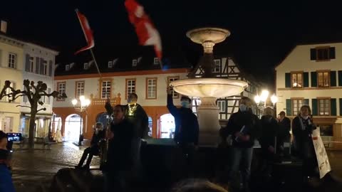 Germans stood in silence playing the Canadian National Anthem for the battles endured today