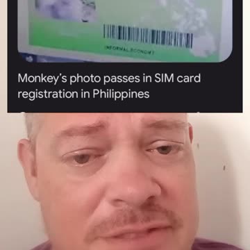 Monkey's photo passes for Philippines SIM card registration