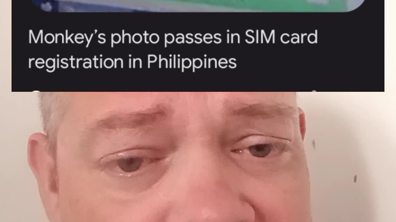 Monkey's photo passes for Philippines SIM card registration