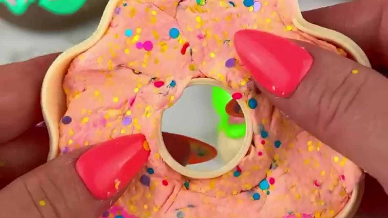 Poolside SLIME SMASH DIY SLIME Dounts satisfing video ASMR#shorts#fidgets#asmr-mp4