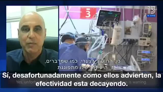 Israel: El 95% de los vacunados son los que están en UCIS