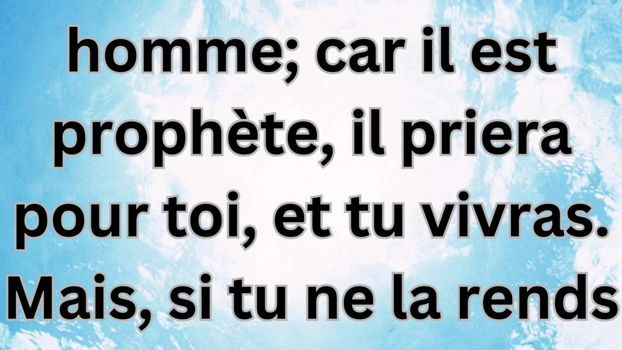 "Tu es un prophète : Genèse 20:6-7"