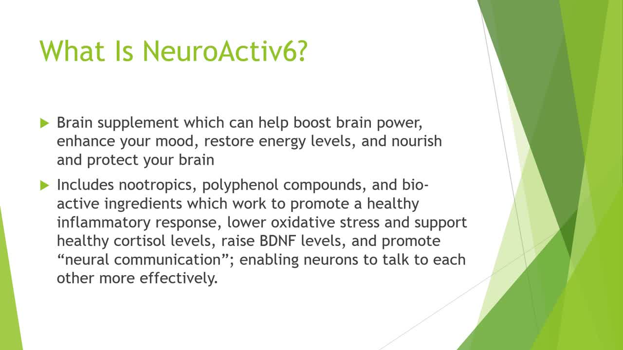 NEUROACTIV6: Nourishes and Support a Healthy brain