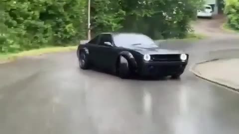 Car shows agility in the rain!!