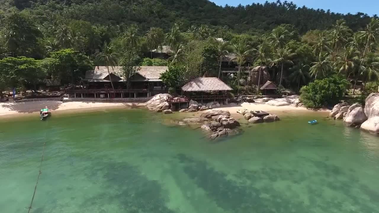 Paradise island with turquoise sea