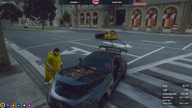 He Missed The Checkpoint! Terrible Racer Gets Carried by S Class Car in Race