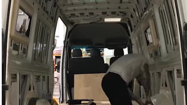 This couple is transforming a van into their new house!