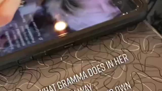 Gramma plays a rockin star 😂