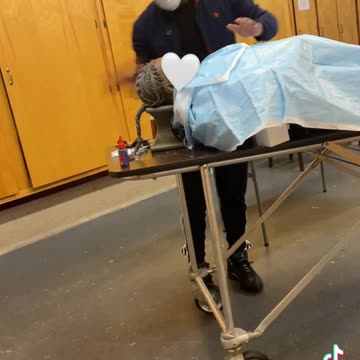 Behind the scenes of me doing funeral home makeup