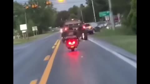 Beautiful Lifted Power-stroke Cruising the Streets