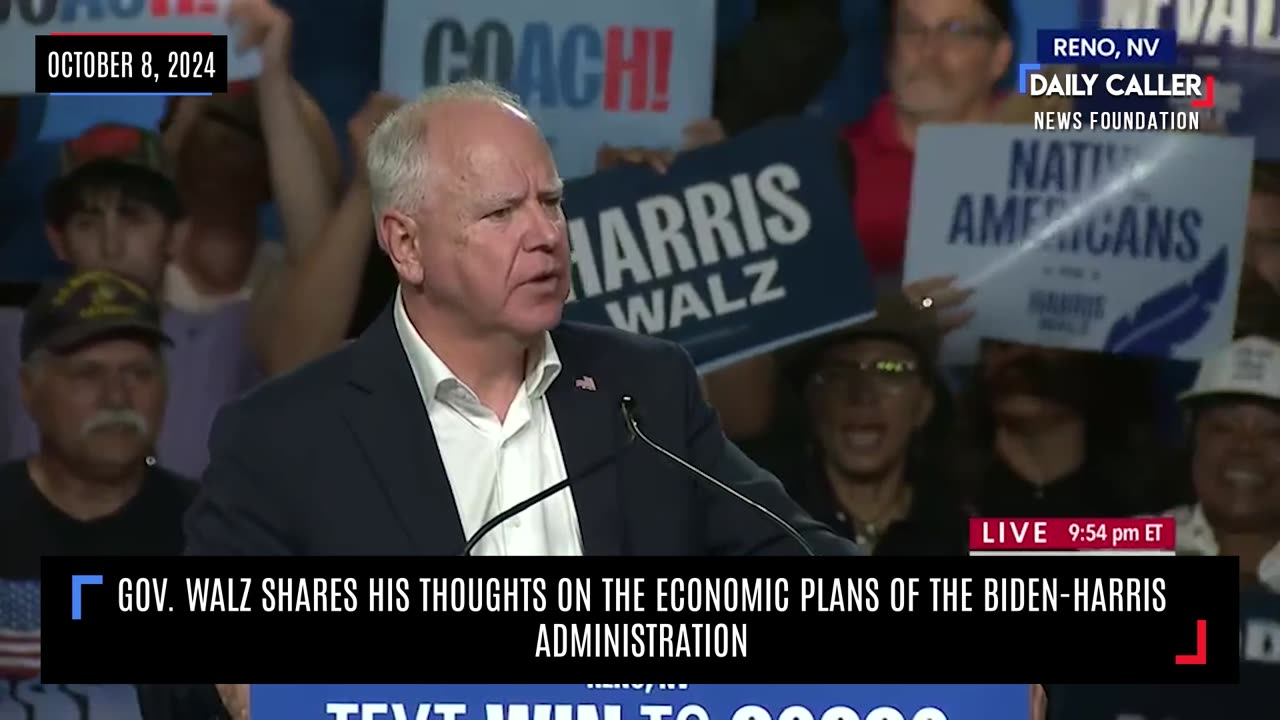 Gov. Walz Shares His Thoughts On The Biden-Harris Administration's Economic Policy