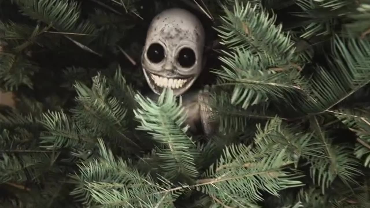 Someone is in my Christmas tree #reels #christmas #horror