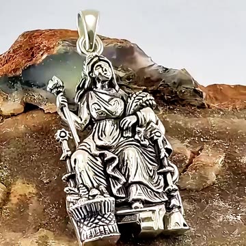 Demeter Silver Pendant – Halloween Elegance & Power