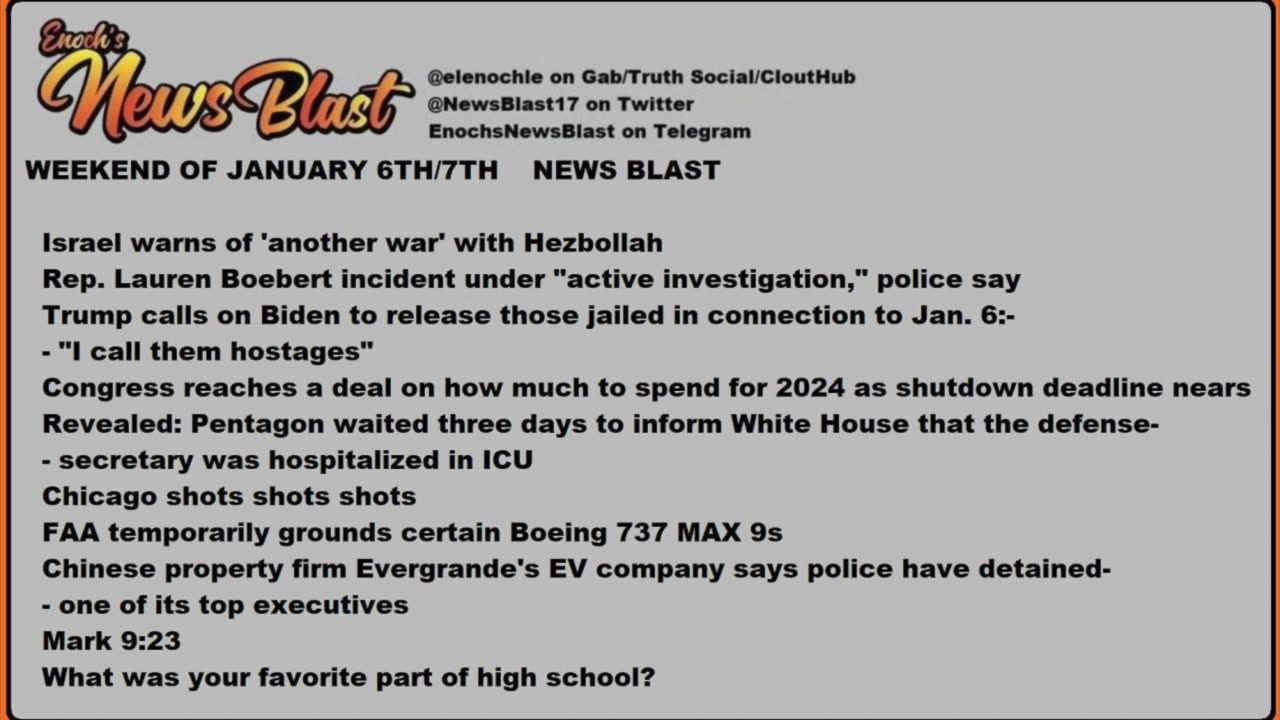 Weedend of 6/7, 2024. News Blast