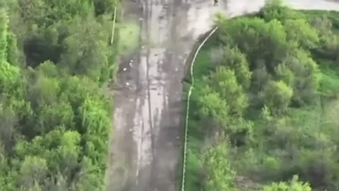 Ukraine forces unit fire - anti tank missiles at a Russian T- 80BVM tank in Kharkiv
