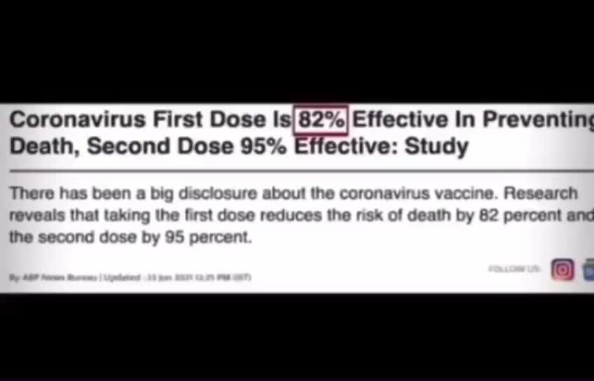 The V is 96% effective 95%, 94%... 60%.. Get your booster