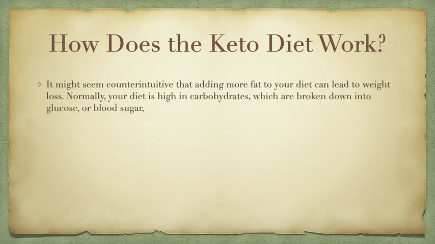 How does the keto diet work