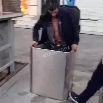 Hiding in trash to avoid the Ukrainian Meat Grinder...