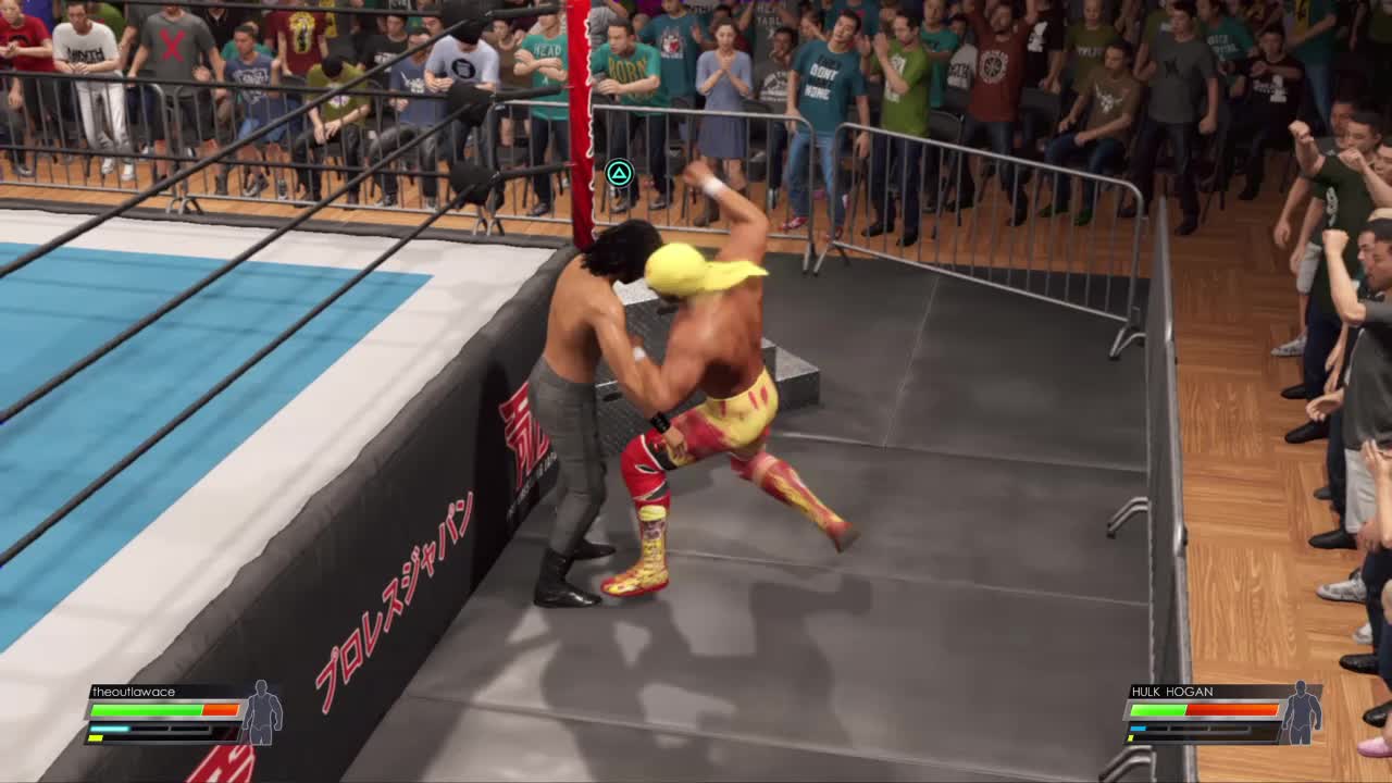 wwe2k22 myrise walkthrough 53 outlaw ace vs Hulk Hogan