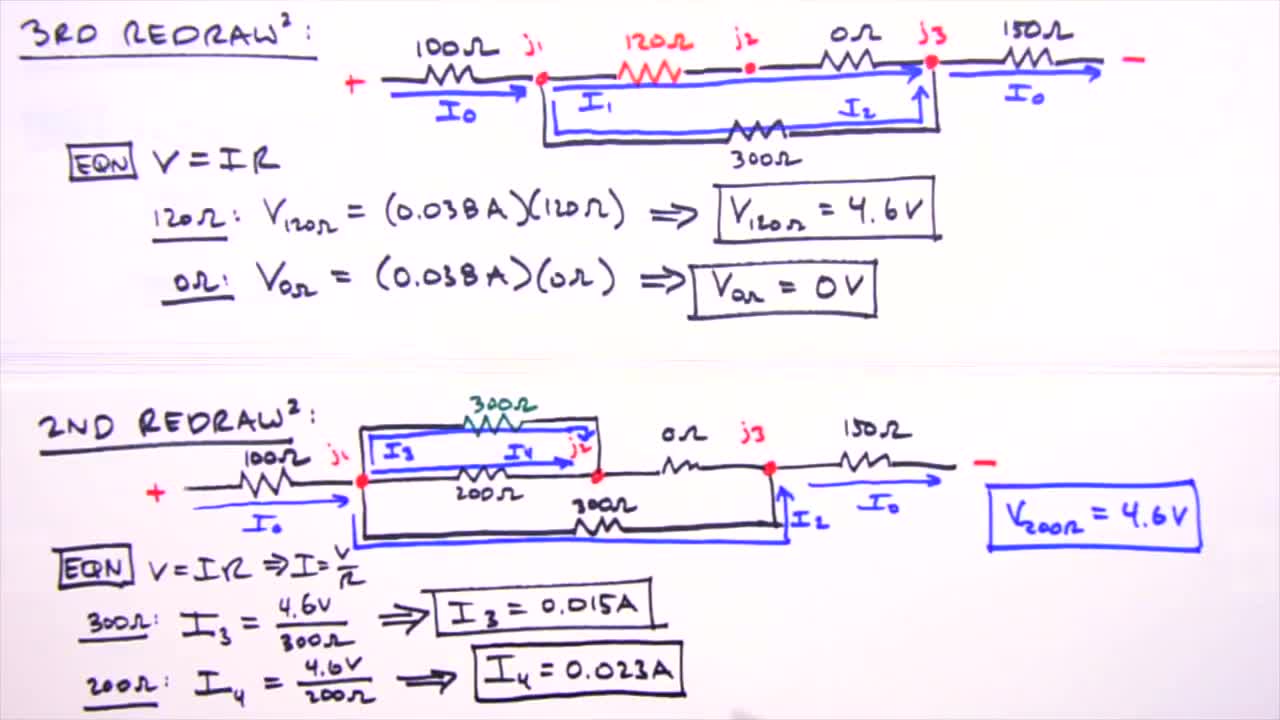 How to solve Any series and parallel circuit problem