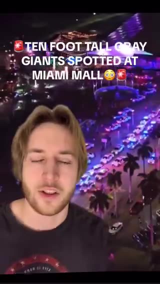 The entire Miami police force responded to a disturbance at a local mall, giant creatures