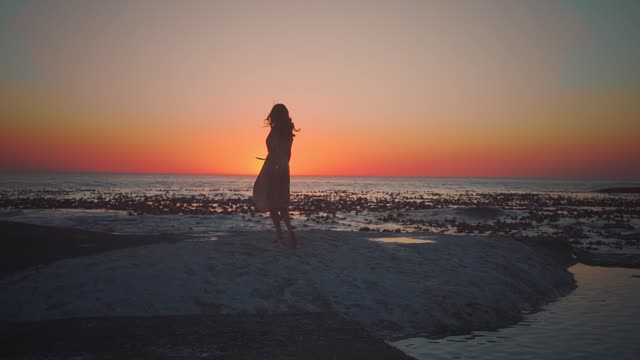 Dancing on the sea, the most beautiful sunset view