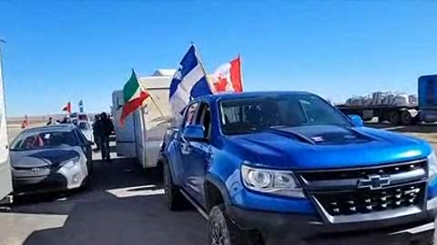 First Convoy to enter Alberta for SASK, 2 more convoys behind this one heading to BC from Ottawa and Nova Scotia to be in surrey BC for the 20th of MARCH