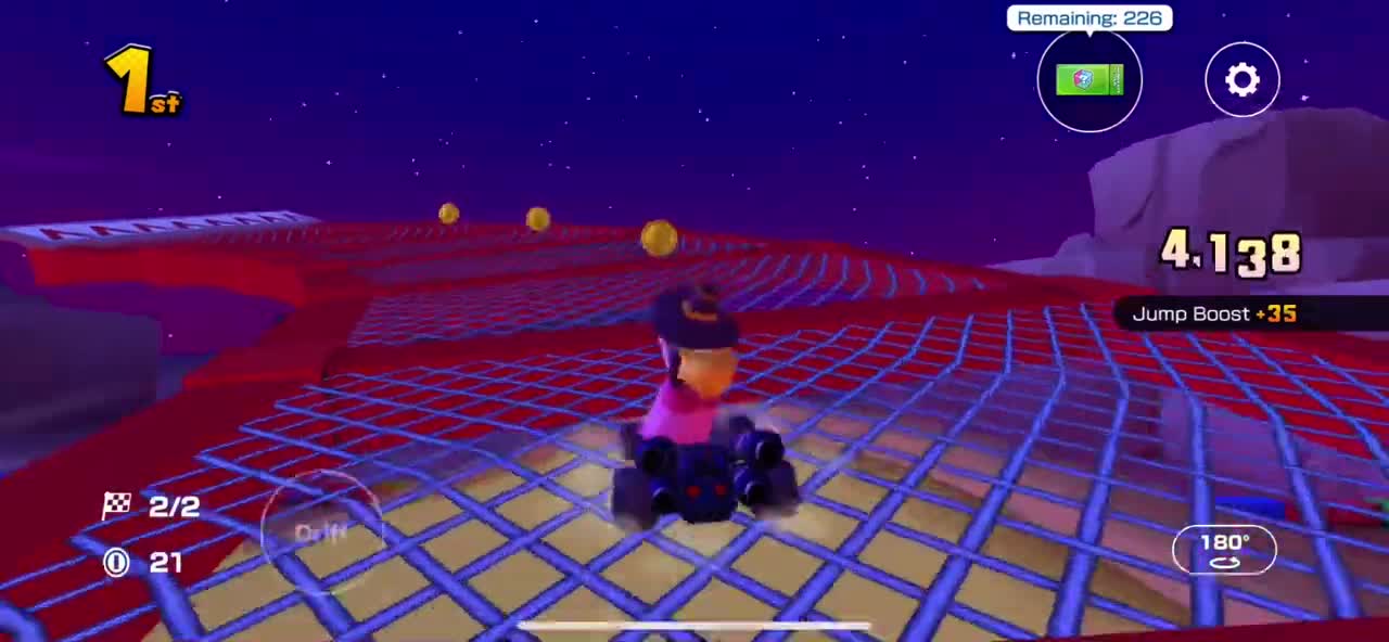 Mario Kart Tour - Peach Parasol Glider Gameplay (Cat Tour Token Shop Reward)