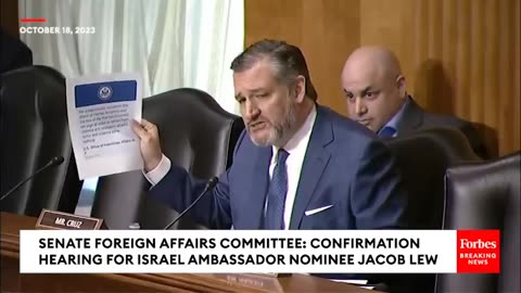 BREAKING: Ted Cruz Brings the Receipts in Epic Grilling of Jacob Lew, Biden's Israel Ambassador