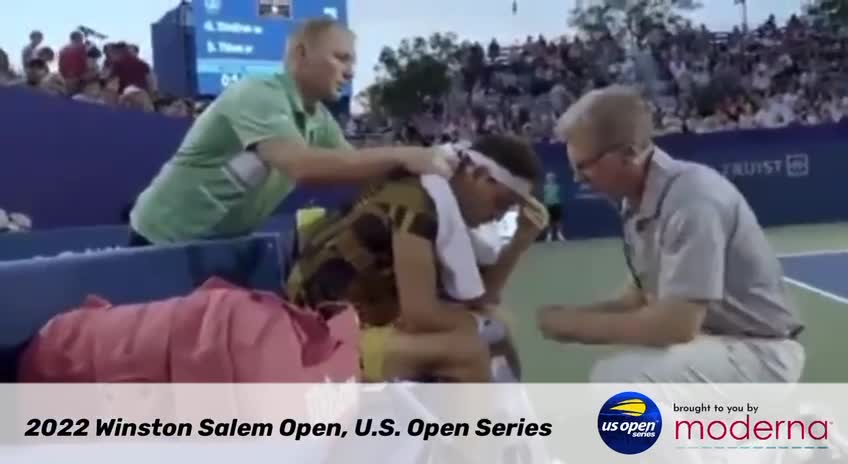 Winston Salem tennis dimitrov retires because of dizziness and shortness of breath