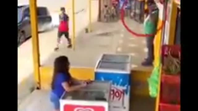 Brave LADY now saves young girl!?!?!?