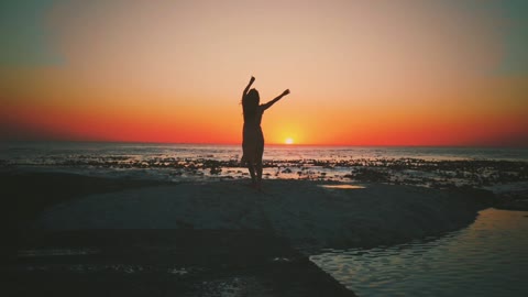 sunset on the beach