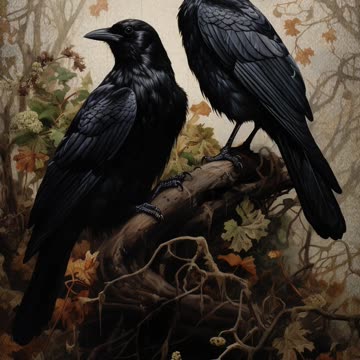 Ravens | Black Birds | Gothic Art | Digital Art #ravens #crows